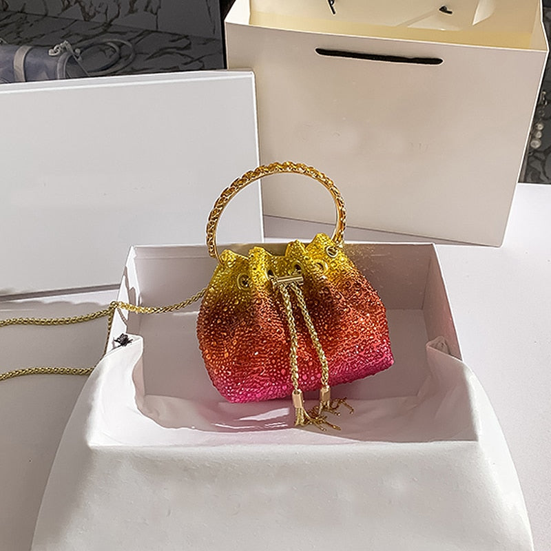 Bolsa Ombré Com Strass